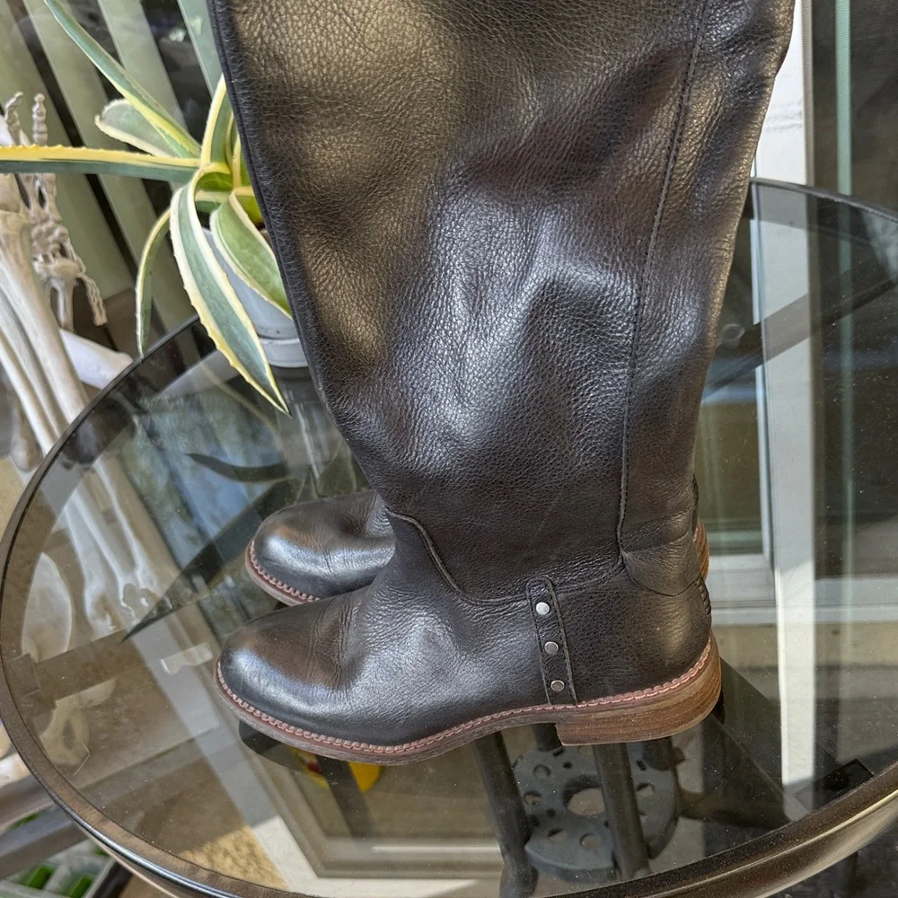 Franco Sarto Black Leather Boots